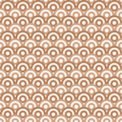 Abstract Overlap Circle Pattern. geometric seamless retro background.