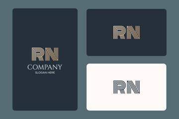 RN logo design vector image