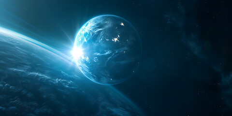 abstract planet and space background in