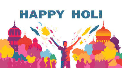 Holi. A festival of spring and bright colors in India.