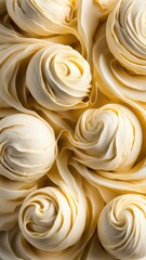 Vanilla ice cream on a white background