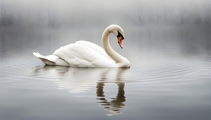 Fototapeta premium Swan Isolate