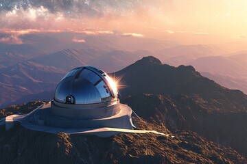 An expansive observatory on a mountaintop