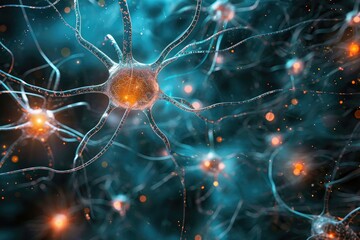 Graphical representation of the neural network in the human brain