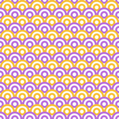 Abstract Overlap Circle Pattern. geometric seamless retro background.