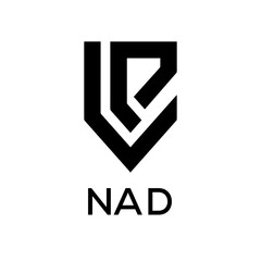 NAD Letter logo design template vector. NAD Business abstract connection vector logo. NAD icon circle logotype.
