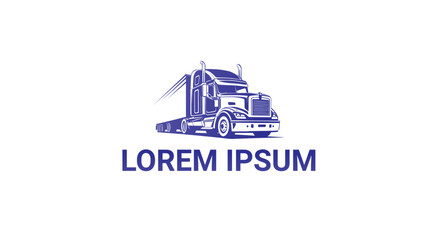 semi truck logo design 