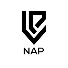 NAP Letter logo design template vector. NAP Business abstract connection vector logo. NAP icon circle logotype.
