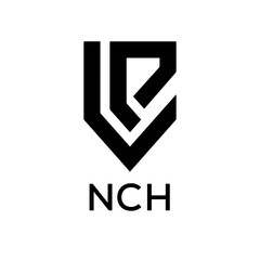 NCH Letter logo design template vector. NCH Business abstract connection vector logo. NCH icon circle logotype.
