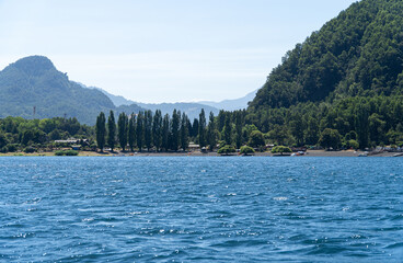 View of the Choshuenco town in the south of Chile