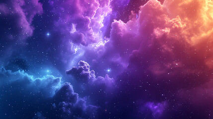 Fototapeta na wymiar an image of a purple and blue starry sky in