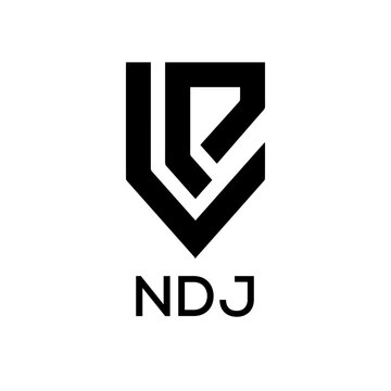 NDJ Letter logo design template vector. NDJ Business abstract connection vector logo. NDJ icon circle logotype.
