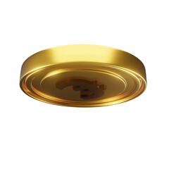 Gold Euro Coins set PNG. Transparent background