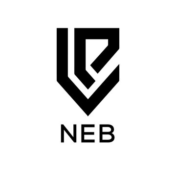 NEB Letter logo design template vector. NEB Business abstract connection vector logo. NEB icon circle logotype.
