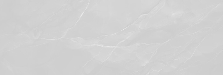 Wide panoramic surface of grey marble abstract stone texture with white veins light-gray tone. For banner, background design