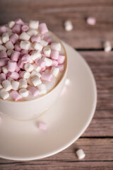 marshmallow, coffee cup, drink, cappuccino, relax, table, food, hot drink, photography, background, cocoa, breakfast, beverage, dessert - sweet food