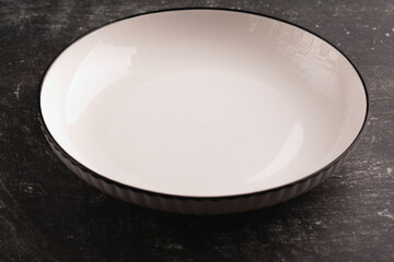 plate, empty, round, ceramic, white, dish, dinner, food, blank, kitchen, clean, object,...