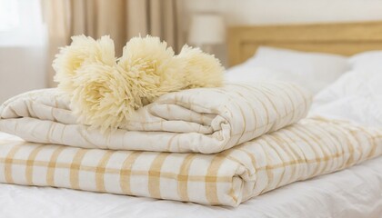 towels on a bed