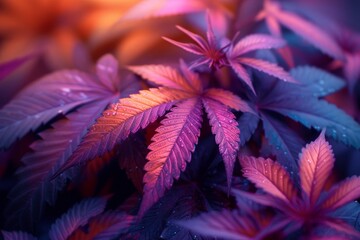 A vibrant red leaf captures the essence of autumn, adding a pop of color to the serene outdoor setting of a blooming plant