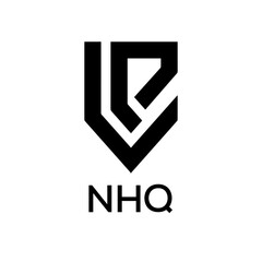 NHQ Letter logo design template vector. NHQ Business abstract connection vector logo. NHQ icon circle logotype.
