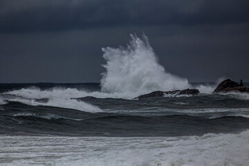 Dramatic stormy seascape