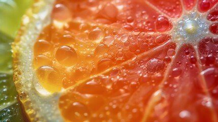 Close-up of an Orange With Water Droplets
