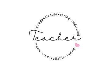 Teacher typography Quote SVG T shirt design