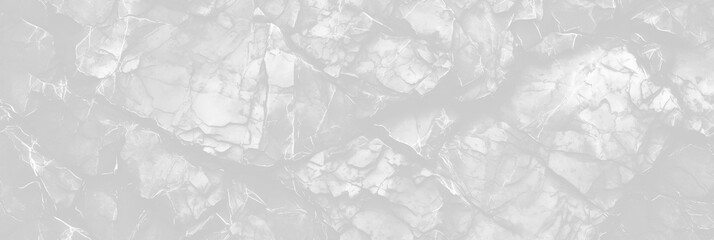 Panoramic white natural bold abstract rock background. Light stone texture mountain close-up cracked banner ad design copy space