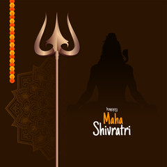 Happy Maha Shivratri traditional Indian festival celebration background