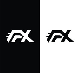 Fototapeta premium Monogram FX Letter Logo Design. Usable for Business Logo. Logo Element