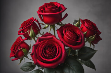 Gift a bouquet of roses to show your love to someone special. For Valentine's Day - Ai generated