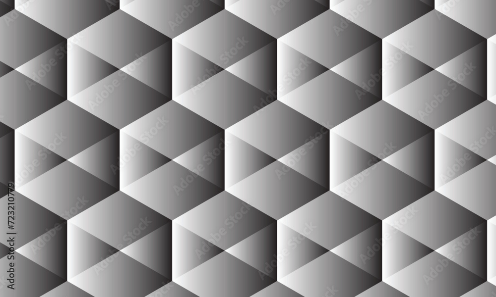 Poster abstract repeatable seamless black white gradient rhombus pattern.