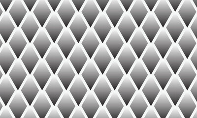 abstract repeatable seamless black white gradient rhombus pattern on grey.
