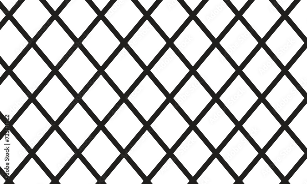 Poster abstract repeatable seamless black cross line pattern.