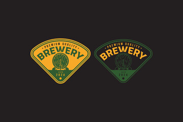 beer tap and keg logo design for bar and brewing company label, sign, symbol or brand identity