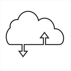 cloud logo icon.  Cloud weather sign collection. Nature cloud bubble element. EPS 10