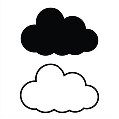 cloud logo icon.  Cloud weather sign collection. Nature cloud bubble element. EPS 10