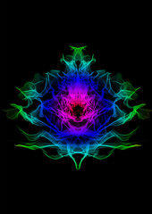 Abstract Backgrounds, Psychedelic Decorative Templates for Posters, Covers, Illustrations . Hippie Wallpaper Design. Trippy Glitchy Background for Psychedelic 60s-70s Parties