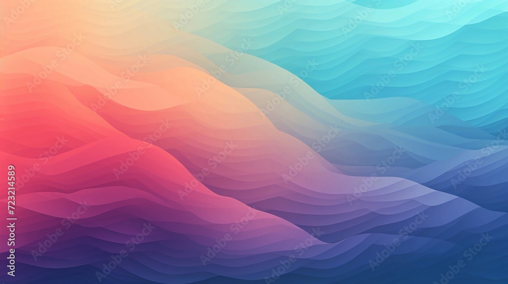 Poster retro gradient background with grain texture. Colorful digital grain soft noise effect pattern.
