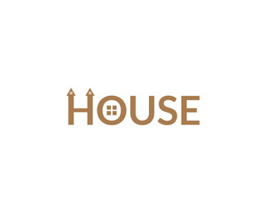 home logo design template, logo with abstract and minimalist shape style