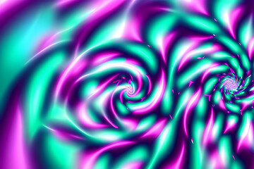 Abstract background with colorful waves swirls rays lines and holes pink and blue fantasy vortex