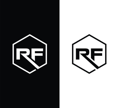 Monogram RF Hexagon Letter Logo Design. Usable for Business Logo