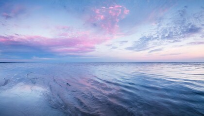 Naklejka na ściany i meble abstract blue water and pink sky background