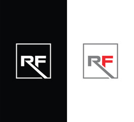 Monogram RF Letter Logo Design. Usable for Business Logo