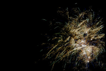 fireworks in the night sky