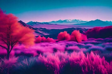 sunrise in the mountains