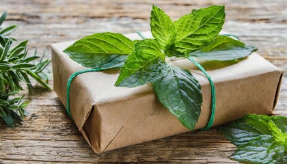 green themed gift packaging eco conscious with plant decor tranquil