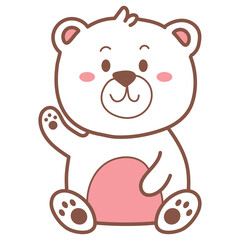 polar bear doodle cartoon