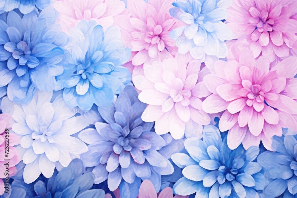 Poster a close-up shot of a bunch of flowers. perfect for adding a touch of beauty to any project or design
