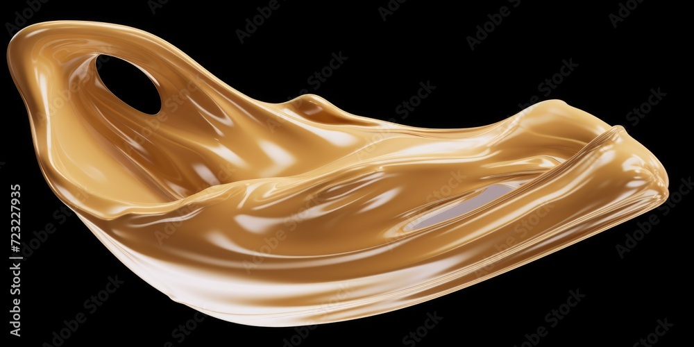 Poster A close-up view of a liquid substance on a black background. This image can be used in various contexts and designs